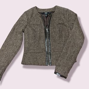 Womens brown tweed jacket